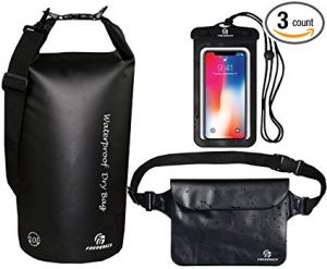 Traveling Items - A Waterproof Bag, Pouches and a Phone Case