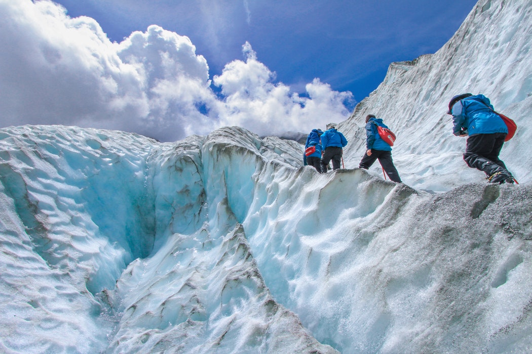 Hiking on Glaciers and Ice Climbing